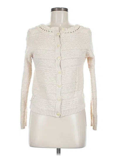 Pre-owned Moth Cardigan Sweater In White