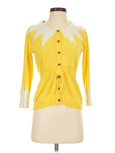 Pre-owned Moth Cardigan Sweater In Yellow