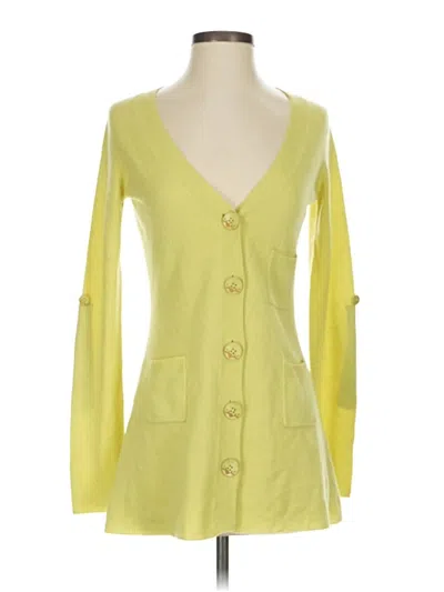 Pre-owned Moth Cashmere Cardigan Sweater In Yellow