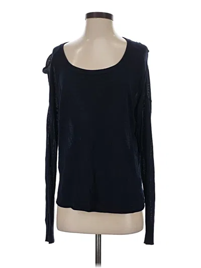 Pre-owned Moth Long Sleeve Top Blue One Shoulder Neckline Tops