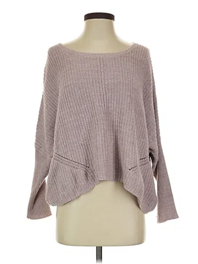 Pre-owned Moth Long Sleeve Top Gray Boatneck Tops