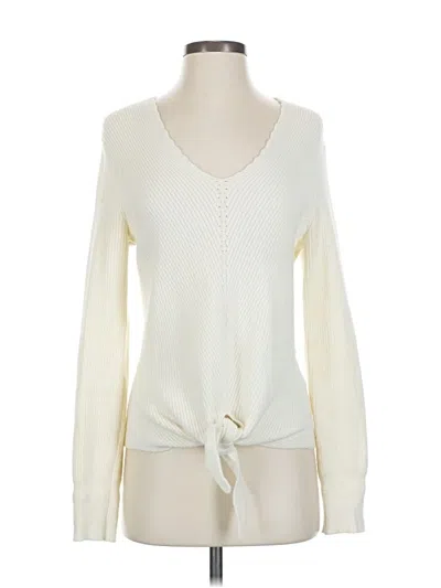 Pre-owned Moth Pullover Sweater In White