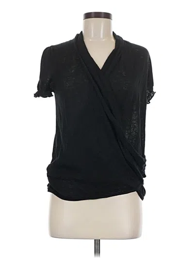 Pre-owned Moth Short Sleeve Blouse In Black