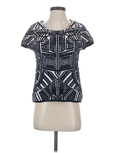Pre-owned Moth Short Sleeve Top Black Square Neckline Tops