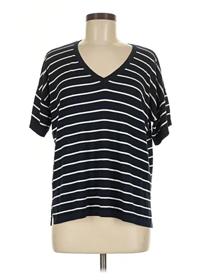 Pre-owned Moth Short Sleeve Top Blue V Neck Tops