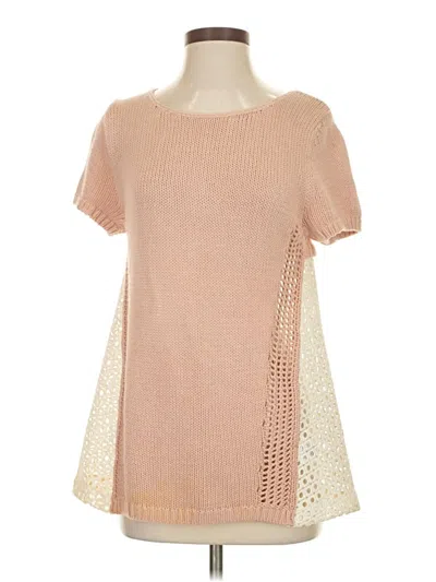 Pre-owned Moth Short Sleeve Top Pink Square Neckline Tops