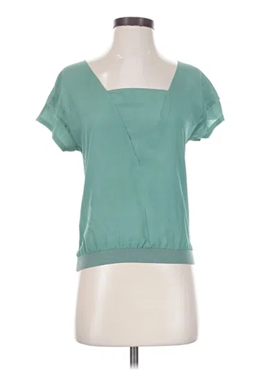 Pre-owned Moth Short Sleeve Top Teal Scoop Neck Tops