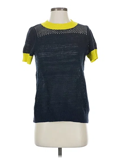 Pre-owned Moth Short Sleeve Turtleneck In Blue