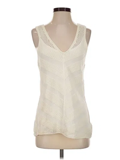 Pre-owned Moth Sleeveless Top Ivory V-neck Tops