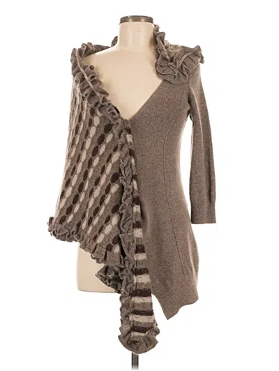 Pre-owned Moth Wool Cardigan Sweater In Brown