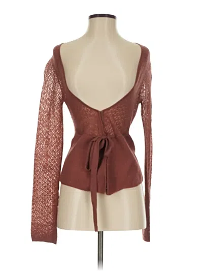 Pre-owned Moth Wool Cardigan Sweater In Brown