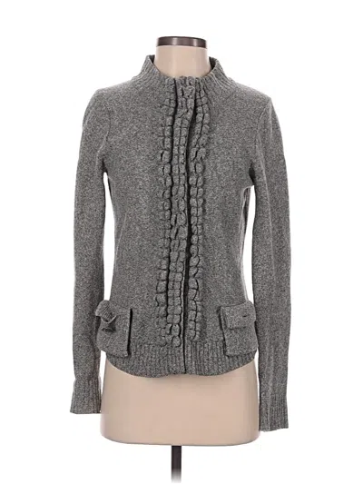 Pre-owned Moth Wool Cardigan Sweater In Gray