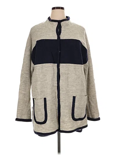 Pre-owned Moth Wool Cardigan Sweater In Gray