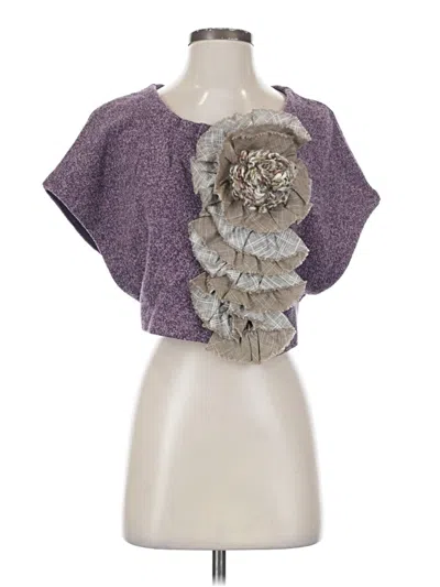 Pre-owned Moth Wool Cardigan Sweater In Purple
