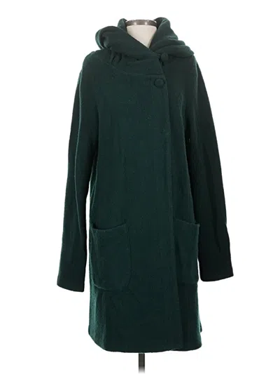 Pre-owned Moth Wool Coat In Green