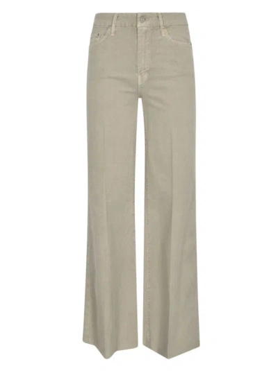 MOTHER AGATE GREY STRETCH-COTTON WED DENIM JEANS