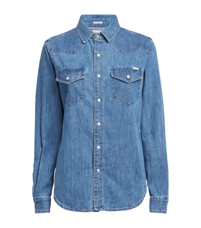 Mother All My Exes Denim Shirt In Blue