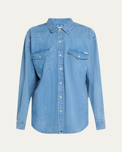 Mother All My Exes Denim Shirt In Yall