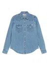 Mother Classic Button-down Shirt In Soft Clear Blue In Blau