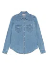 Mother Classic Button-down Shirt In Soft Clear Blue In Blue