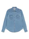 Mother Classic Button-down Shirt In Soft Clear Blue In Blue