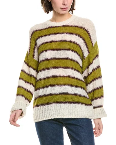 Mother Alpaca -blend Biggie Sweatshirt In Green