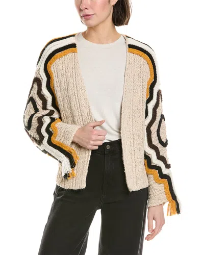 Mother Alpaca & Wool-blend Cardigan In Beige