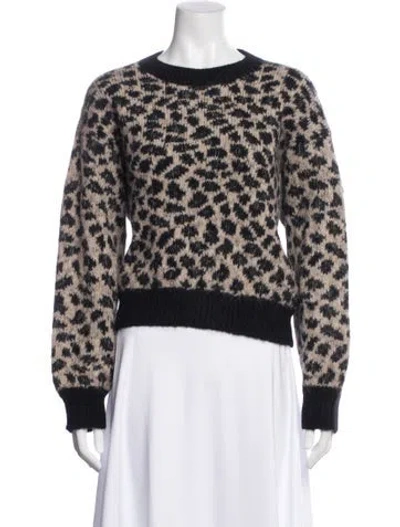 Pre-owned Mother Alpaca Animal Print Sweater W/ Tags In Multi