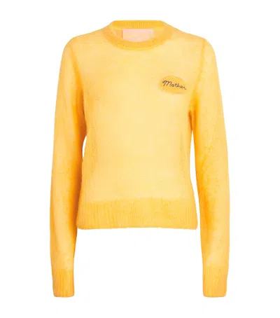 Mother Alpaca-blend The Jumper In Yellow