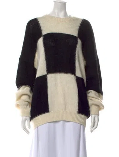 Pre-owned Mother Alpaca Colorblock Pattern Sweater