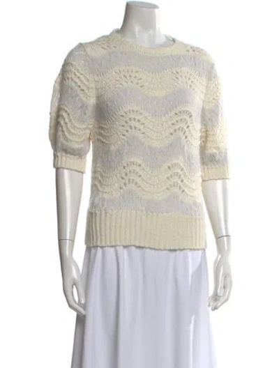 Pre-owned Mother Alpaca Crew Neck Sweater In Neutral