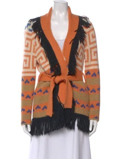 Pre-owned Mother Alpaca Printed Sweater In Orange