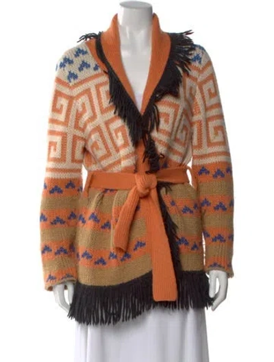 Pre-owned Mother Alpaca Printed Sweater In Orange