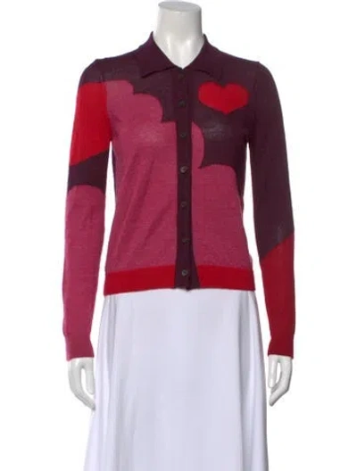 Pre-owned Mother Alpaca Printed Sweater In Pink