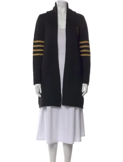 Pre-owned Mother Alpaca Striped Sweater In Black