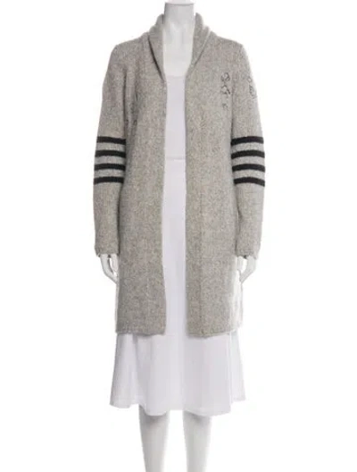 Pre-owned Mother Alpaca Striped Sweater In Gray