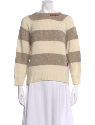 Pre-owned Mother Alpaca Striped Sweater In Neutral