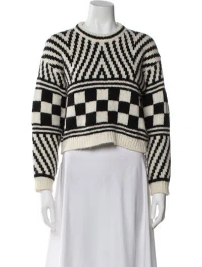 Pre-owned Mother Alpaca Striped Sweater In Neutral