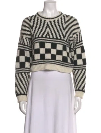 Pre-owned Mother Alpaca Striped Sweater In Neutral