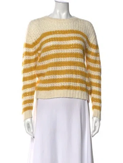 Pre-owned Mother Alpaca Striped Sweater In Neutral
