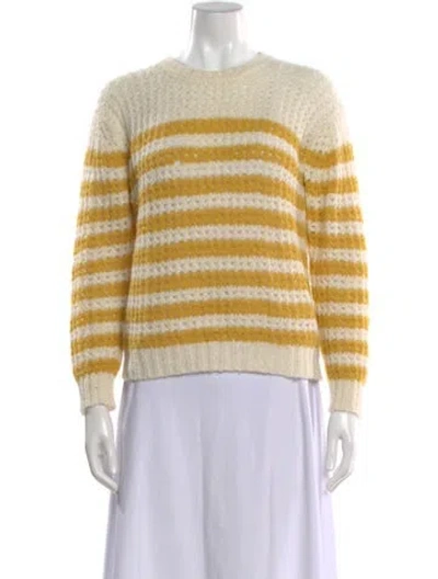 Pre-owned Mother Alpaca Striped Sweater In Neutral