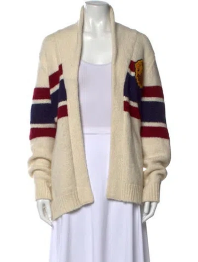 Pre-owned Mother Alpaca Striped Sweater In Neutrals