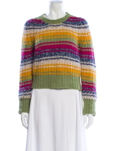 Pre-owned Mother Alpaca Striped Sweater In Purple