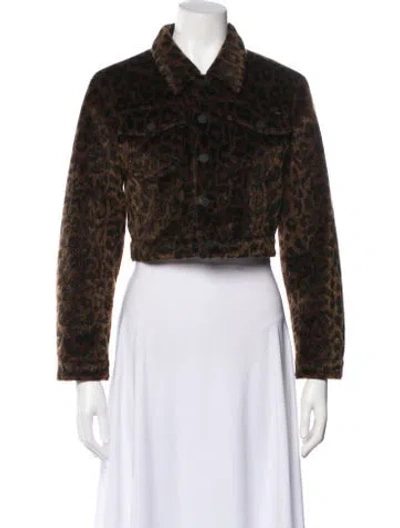 Pre-owned Mother Animal Print Bolero In Brown