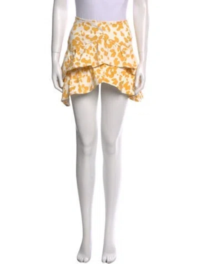 Pre-owned Mother Animal Print Mini Skirt In Neutral