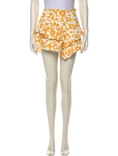 Pre-owned Mother Animal Print Mini Skirt In Neutral