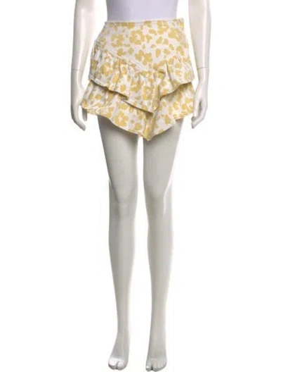 Pre-owned Mother Animal Print Mini Skirt In Neutrals
