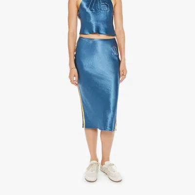 Mother Athletic Skirt In Marine And Yellow In Blue