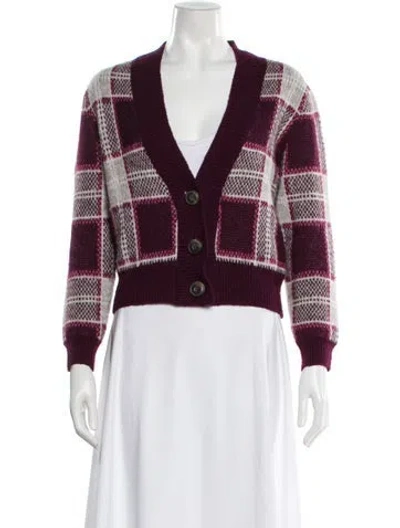 Pre-owned Mother Baby Alpaca Plaid Print Sweater In Multi