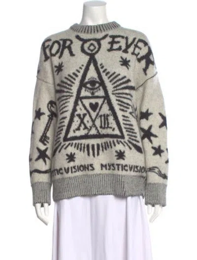 Pre-owned Mother Baby Alpaca Printed Sweater In Multi